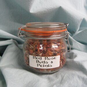 red rose buds and petals 1.7535 oz wicca incense herbs (H152)